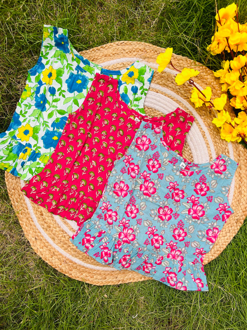 Frill tops 4 - 5yrs (pack of 3)