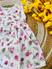 Purple Rose - Muslin Frock 3 to 6M