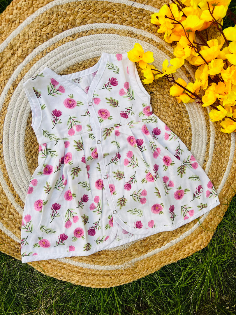 Purple Rose - Muslin Frock 3 to 6M