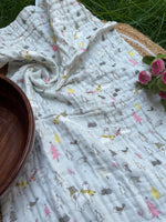 Load image into Gallery viewer, Grey Meadow - Muslin Baby Towel
