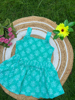 Load image into Gallery viewer, Cyan Delight - Cotton Frock 3 - 4 yrs
