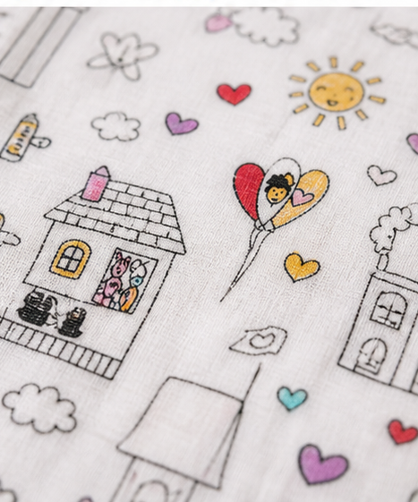 Muslin Baby Swaddle - Doodle