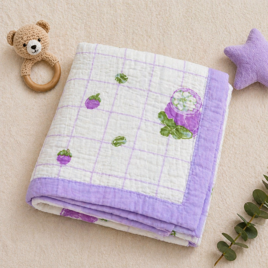 Blue Berry - Muslin Baby Blanket