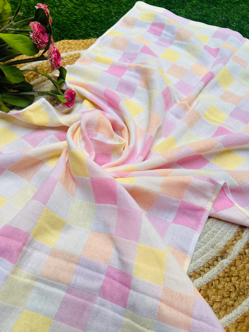 Checked - Muslin Baby Towel