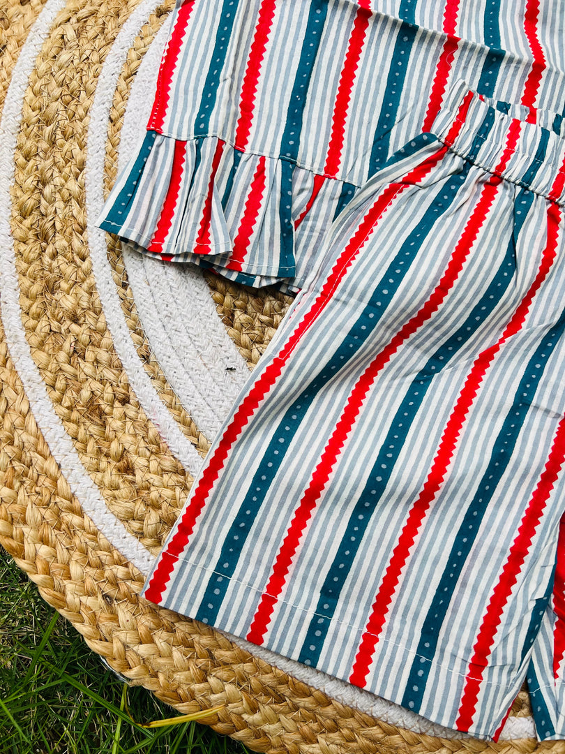 Happy Day - Frill top & Shorts Set 2 - 3yrs
