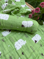 Load image into Gallery viewer, Green Fern - Muslin Baby Towel
