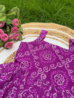 Load image into Gallery viewer, Purple Rangoli - Cotton Frock 4 - 5 yrs
