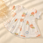 Load image into Gallery viewer, Peach Burst - Muslin Frock 6 to 9M