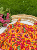Load image into Gallery viewer, Orange Bloom - Cotton Frock 4 - 5 yrs
