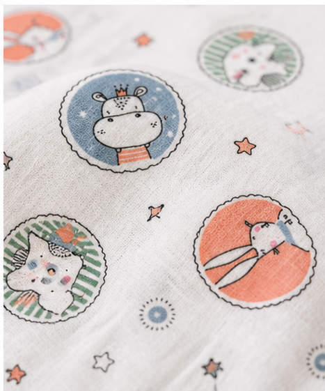 Muslin Baby Swaddle - Animals