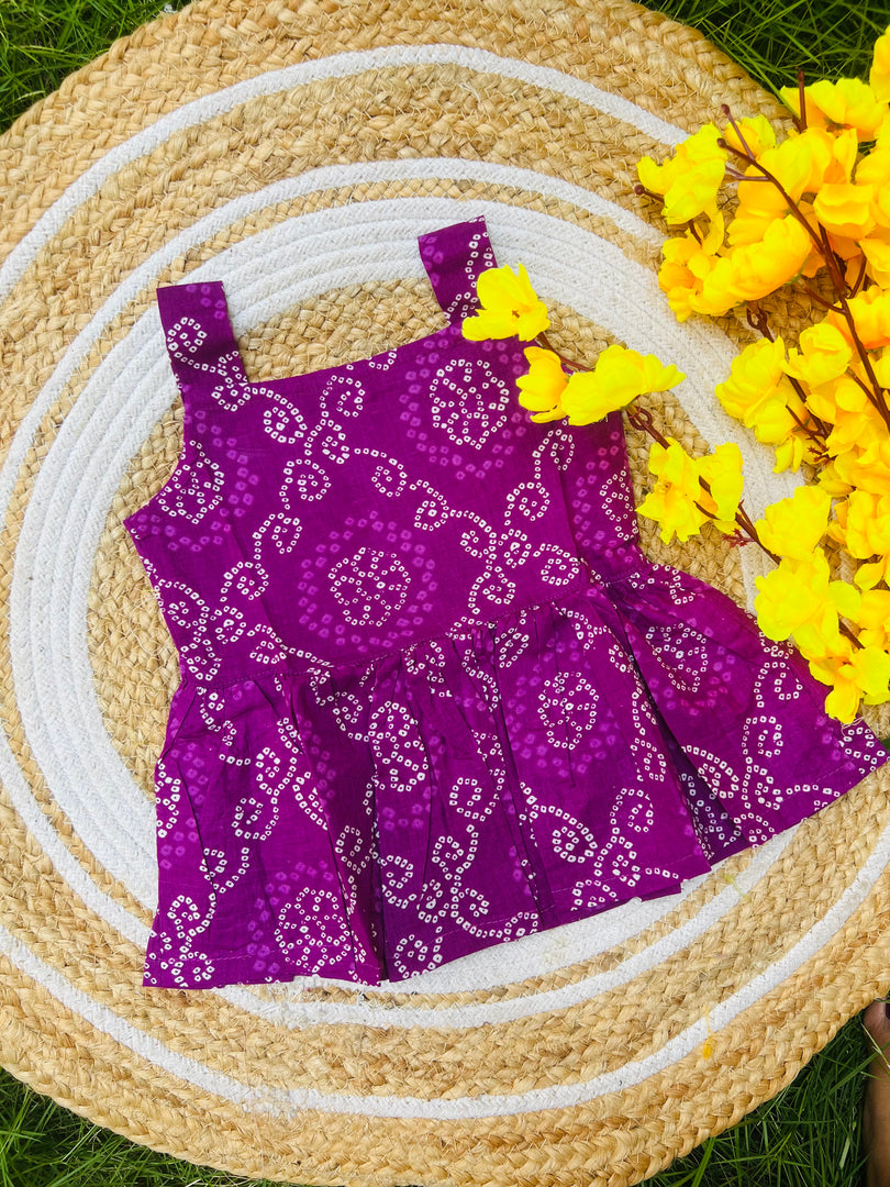 Purple Mink - Cotton Frock 0 to 6m