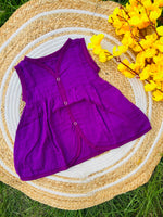 Load image into Gallery viewer, I Purple U - Muslin Frock 0 to 3M
