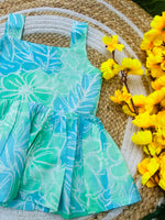 Load image into Gallery viewer, Ocean Bloom - Cotton Frock 0 to 6m
