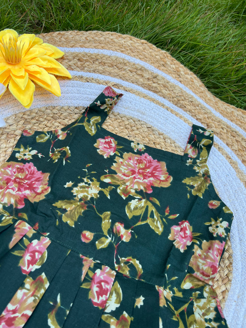 Green Lush - Cotton Frock 3 - 4 yrs