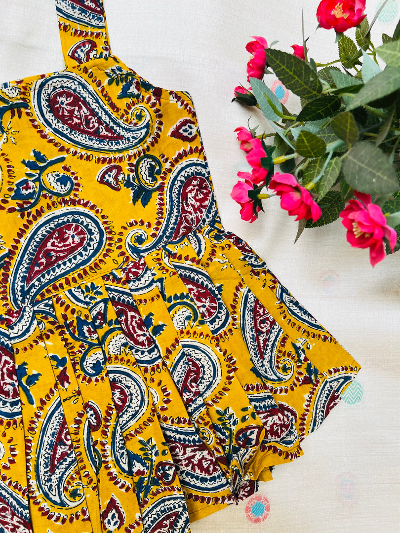 Mustard Bloom - Cotton Frock 6m to 1 Yr
