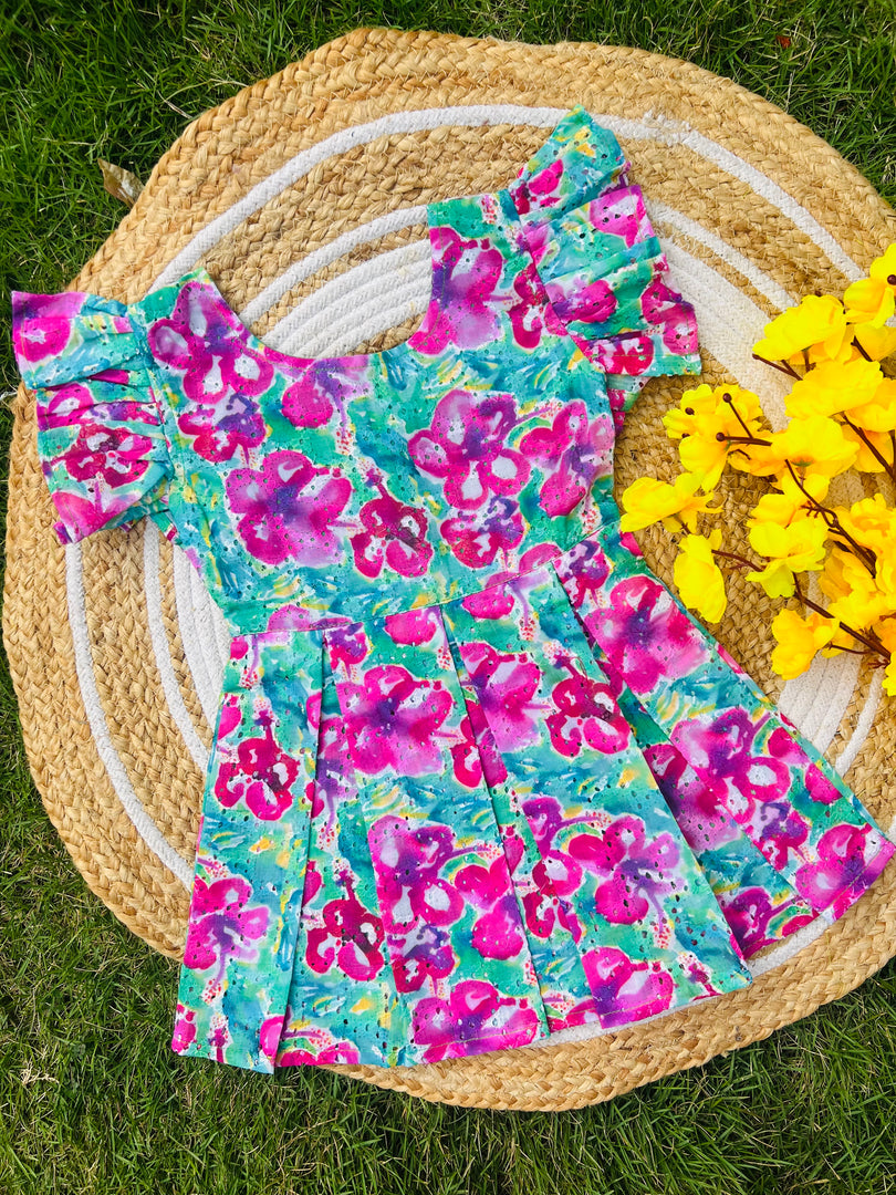 Hakoba Frill Sleeve Frock