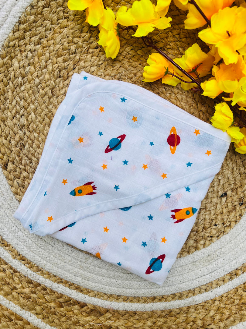 Space - Muslin Baby Hood Towel