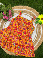 Load image into Gallery viewer, Orange Bloom - Cotton Frock 4 - 5 yrs
