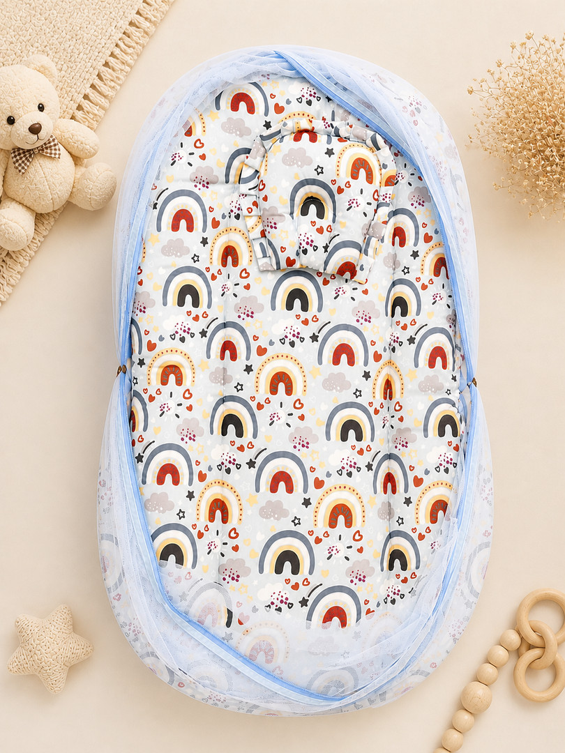 Cotton Net Bed - Rainbow