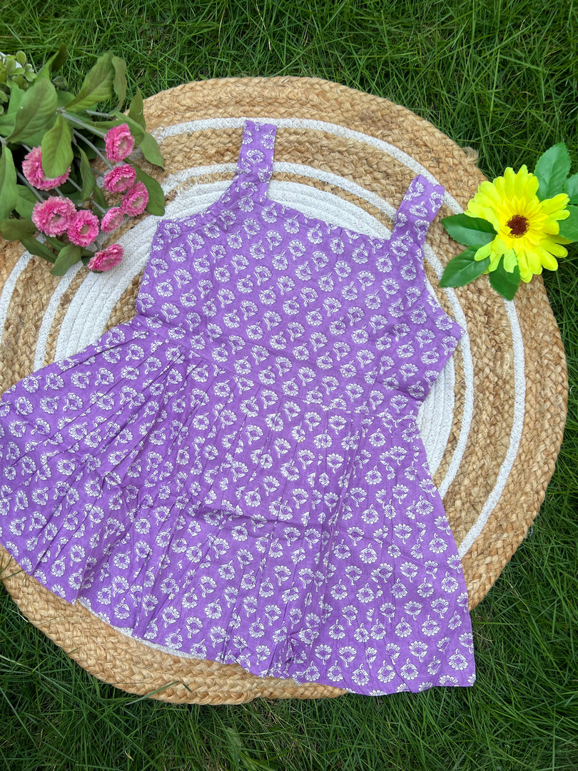 Lavender Bloom - Cotton Frock 4 - 5 yrs