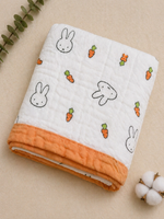 Load image into Gallery viewer, Bunny Garden - Muslin Baby Blanket
