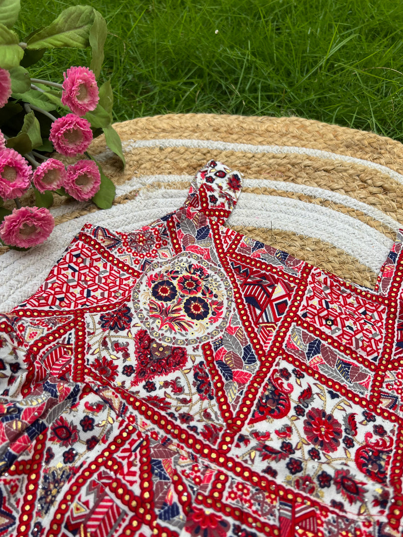 Ethnic Blossom - Viscose Frock 4 - 5 yrs