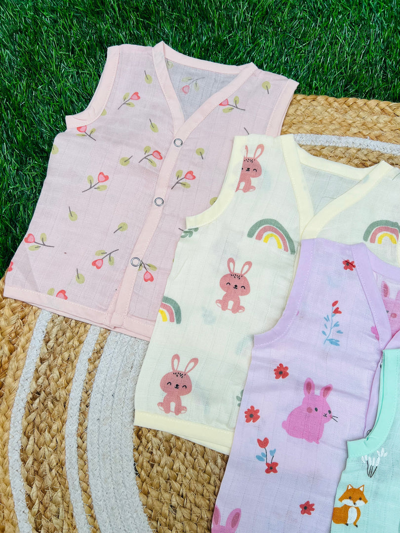 Cotton Muslin Jablas Pack: 0-3M