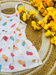 Leafy Love - Muslin Frock 0 to 6M