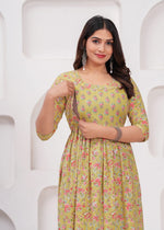 Load image into Gallery viewer, Mustard Bloom : Maternity Feeding Dress
