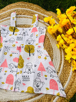 Load image into Gallery viewer, Baa Baa Black Sheep - Muslin Frock 3 to 6M
