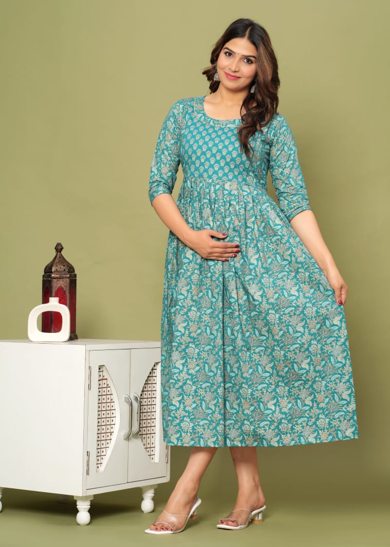 Ocean Breeze : Maternity Feeding Dress