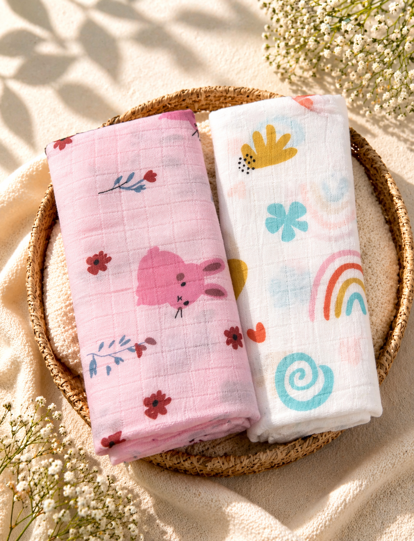 Muslin Baby Towels (Pack of 2)