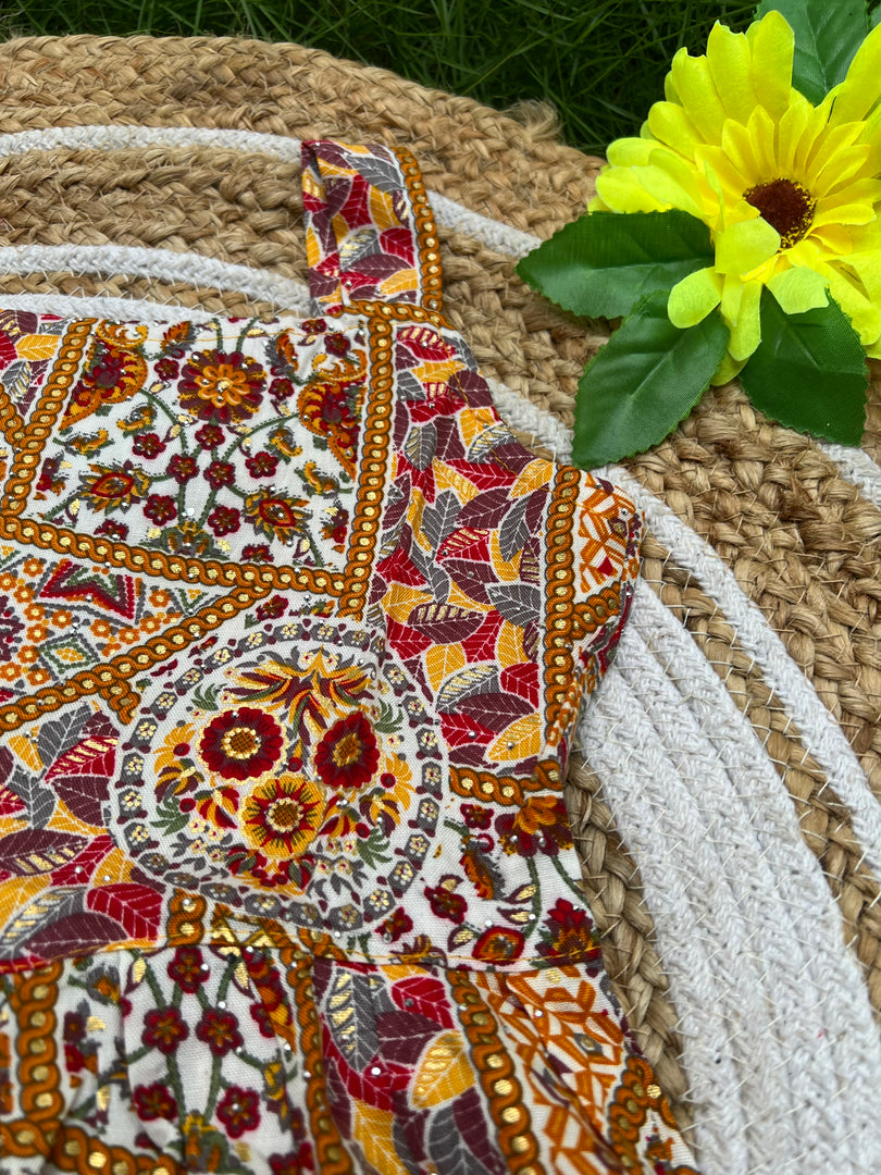 Ethnic Blossom - Viscose Frock 4 - 5 yrs