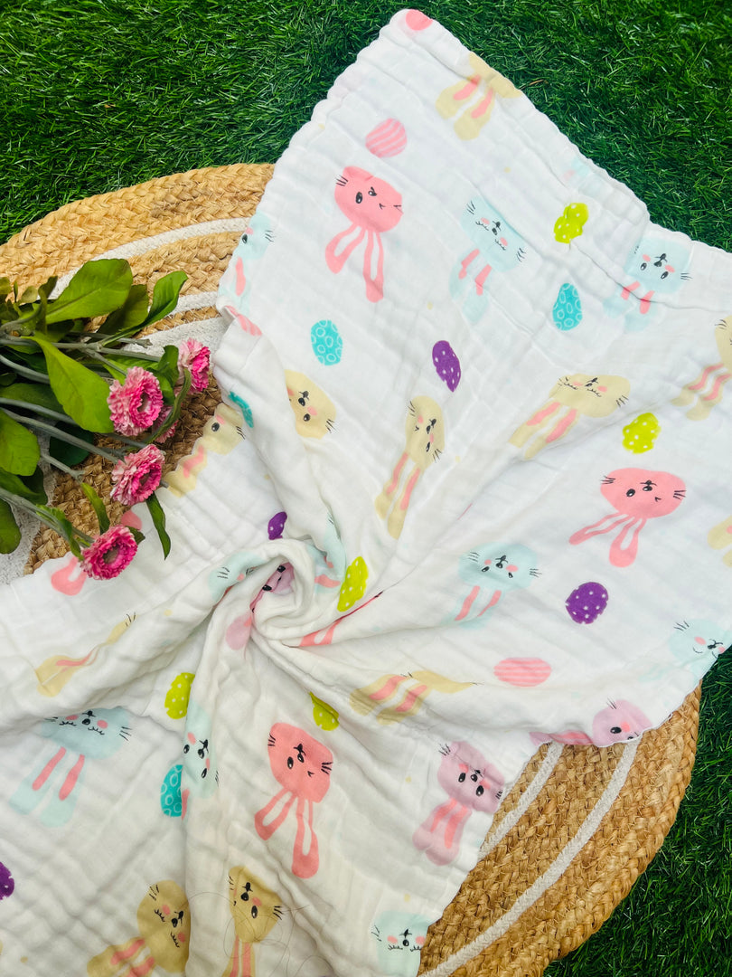Bunny World - Muslin Baby Towel