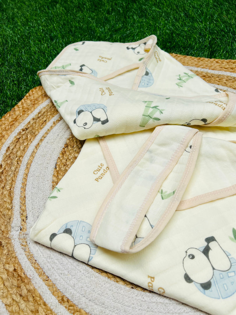 Panda Baby - Muslin Hooded Baby Blanket