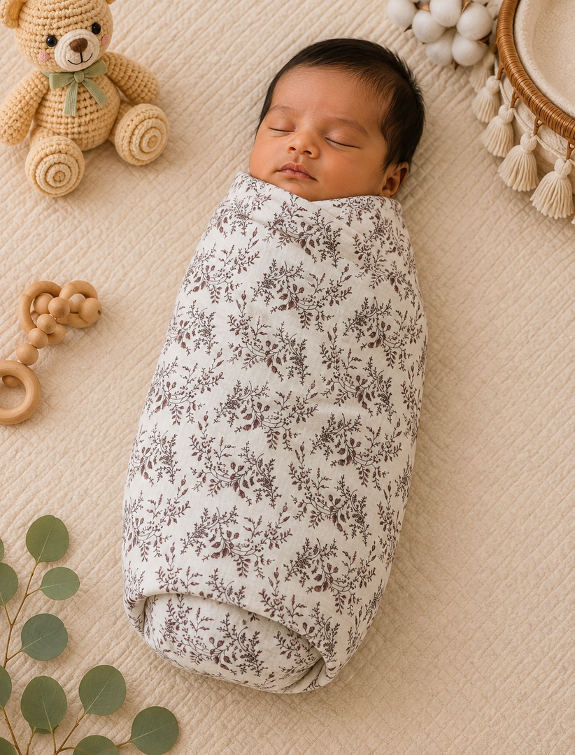 Crinkled Muslin Baby Swaddle