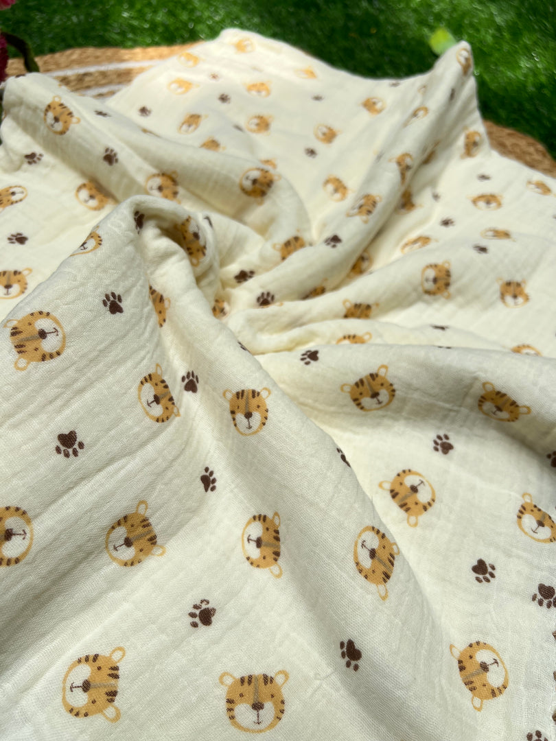 Tiger Cub - Muslin Baby Blanket