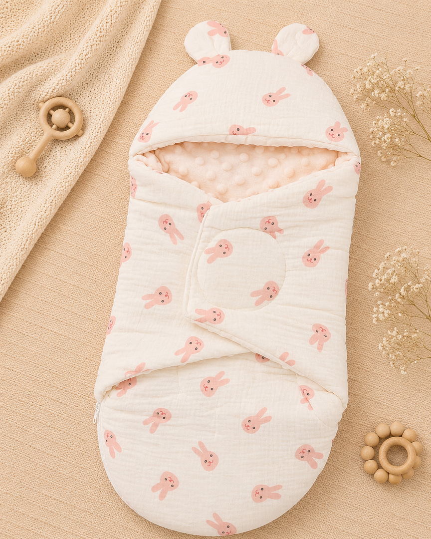 Muslin Sleeping Bag - Bunny Love