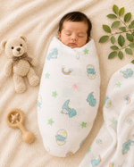 Load image into Gallery viewer, Muslin Baby Swaddle - Dino Baby