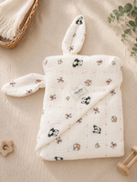 Load image into Gallery viewer, Panda Cub - Muslin Hooded Baby Towel/Blanket