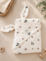 Panda Cub - Muslin Hooded Baby Towel/Blanket