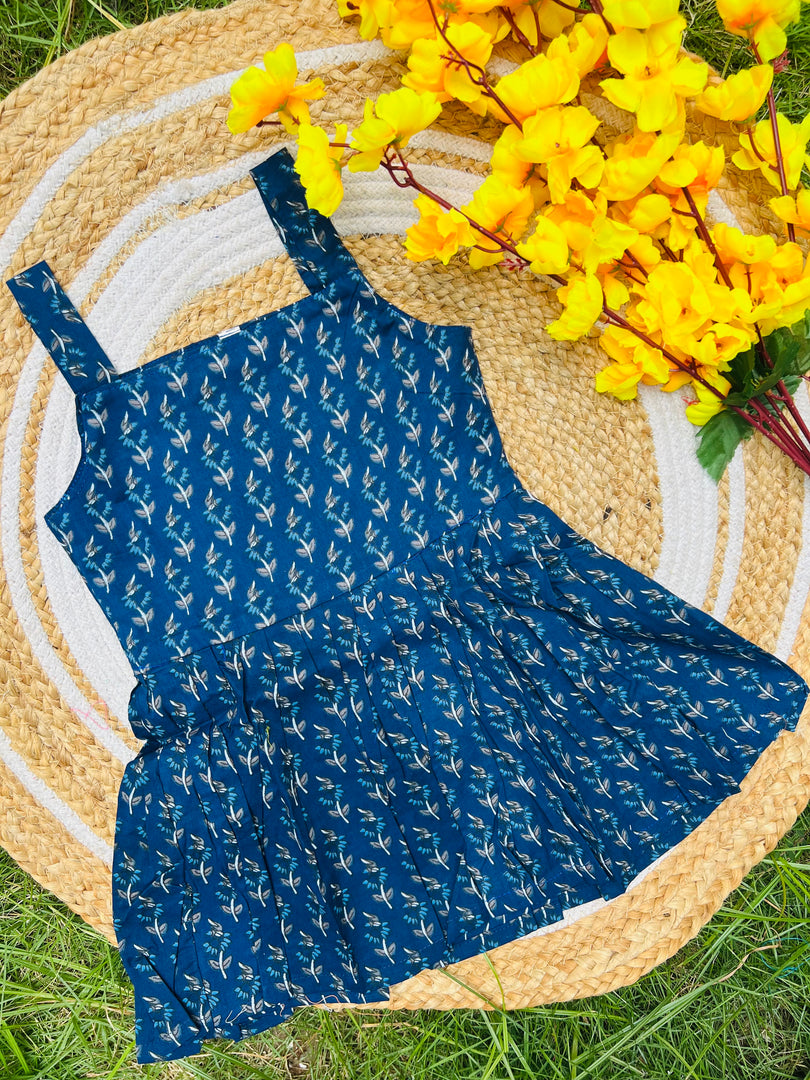Indigo Blossom - Cotton Frock 2 - 3 Yrs