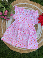 Load image into Gallery viewer, Pink Blossom - Frill Cotton Frocks
