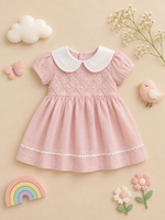 Load image into Gallery viewer, Baby Cotton Dress - Pink Pearl