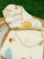 Load image into Gallery viewer, Dino World - Muslin Hooded Baby Blanket