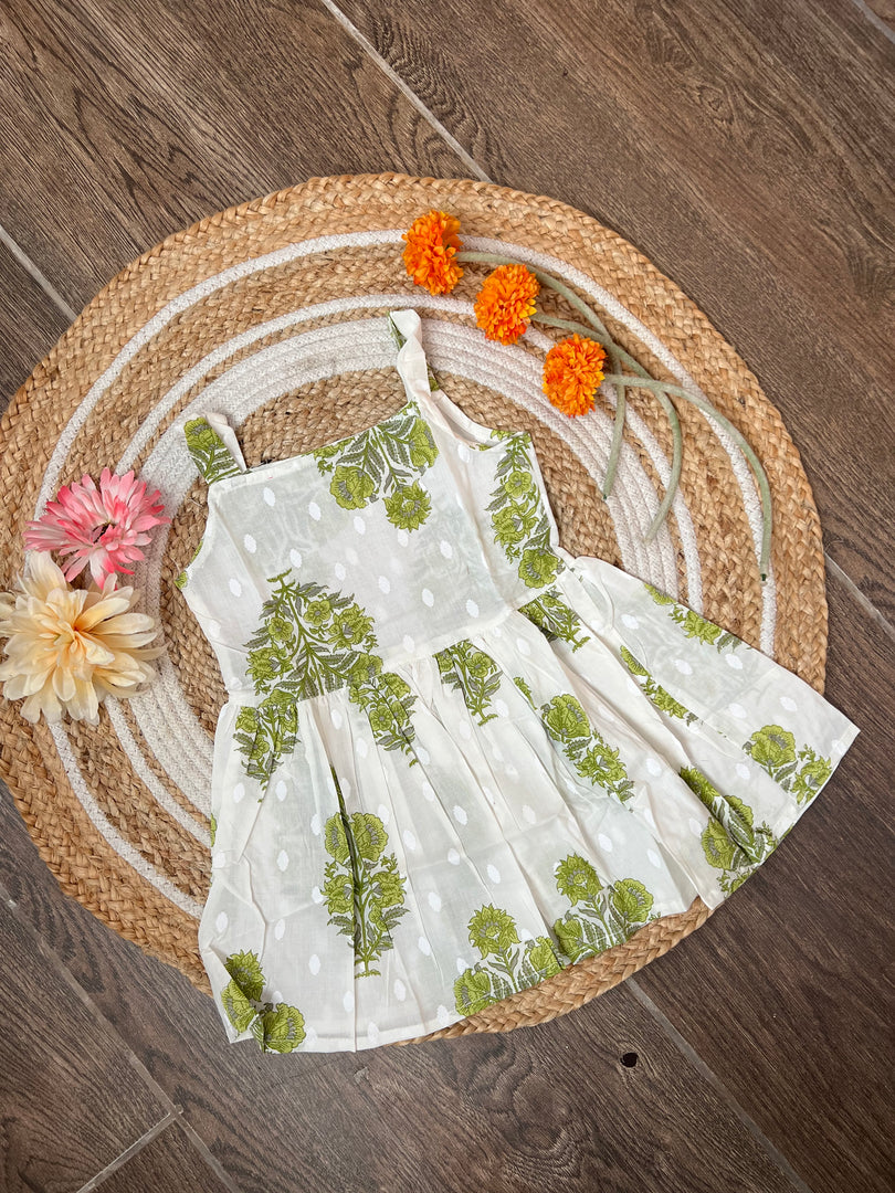 Green Fairy - Cotton Frock 2 - 3 Yrs