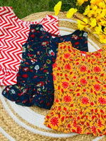 Load image into Gallery viewer, Frill tops Set 3 - 4yrs (pack of 3)

