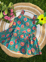 Load image into Gallery viewer, Peacock Bloom - Cotton Frock 2 -3 Yrs
