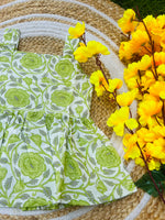 Load image into Gallery viewer, Green Love - Cotton Frock 0 to 6m
