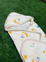 Load image into Gallery viewer, Hello World - Muslin Hooded Baby Blanket